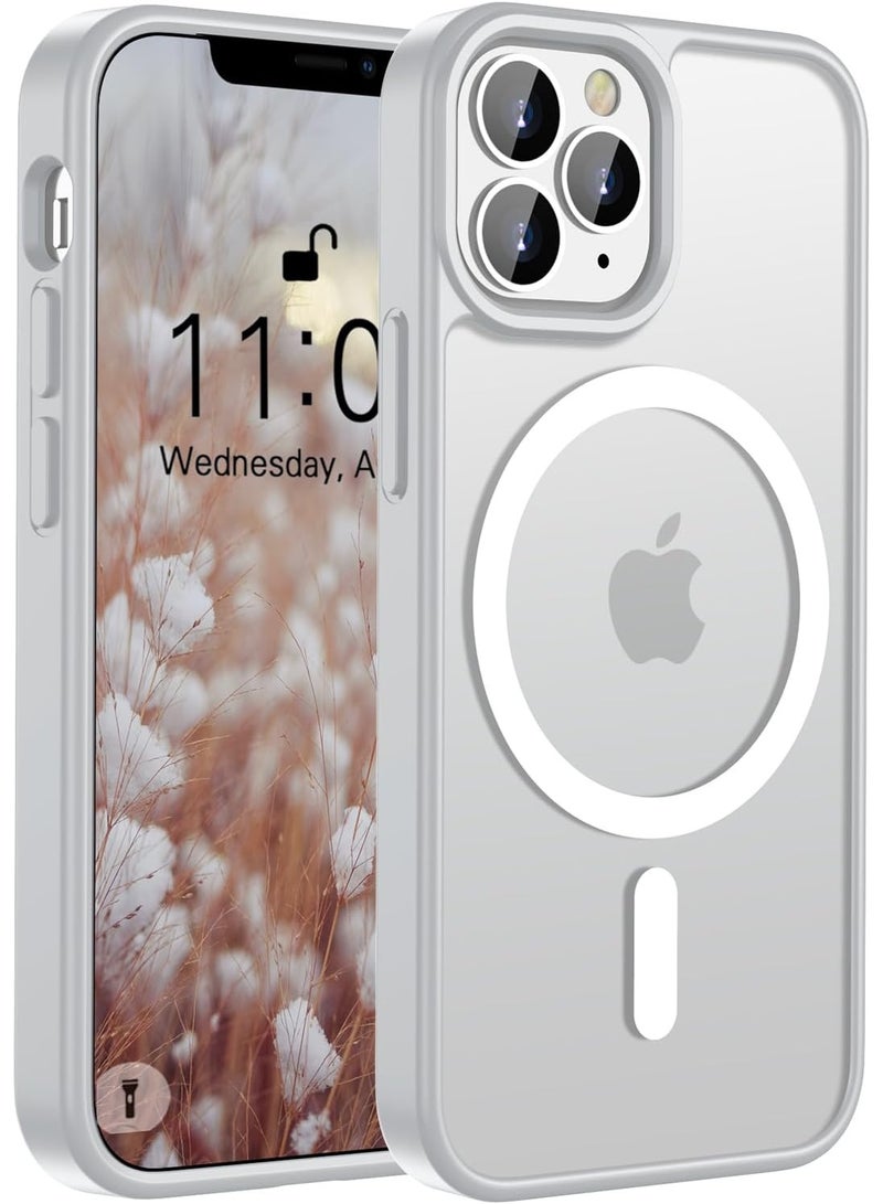 ACLIX Magnetic Case for iPhone 11 Pro [Shockproof & Slim] Matte Hard Back Cover with high-Grade Protection | White - Image 1